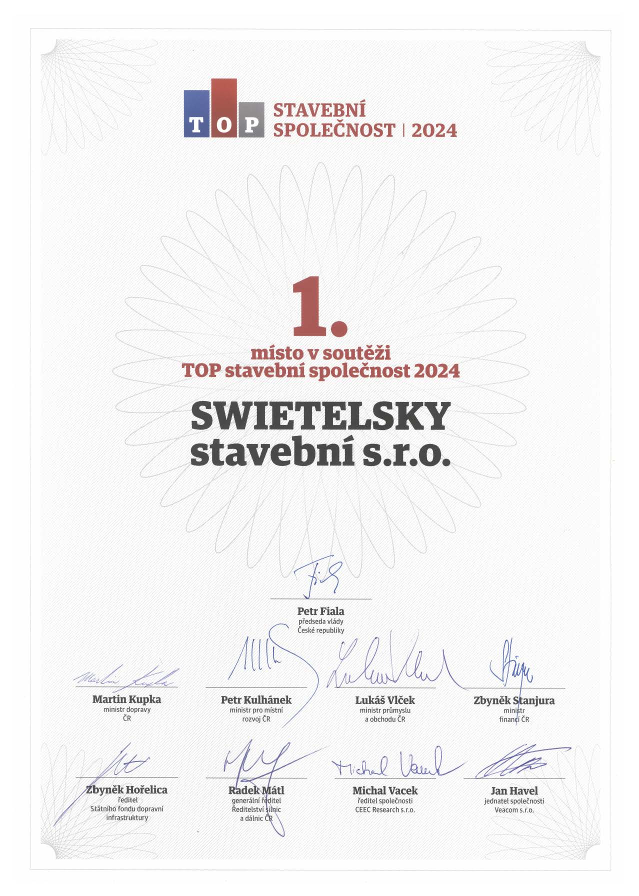 TOP Stavebni Spolecnost 2024